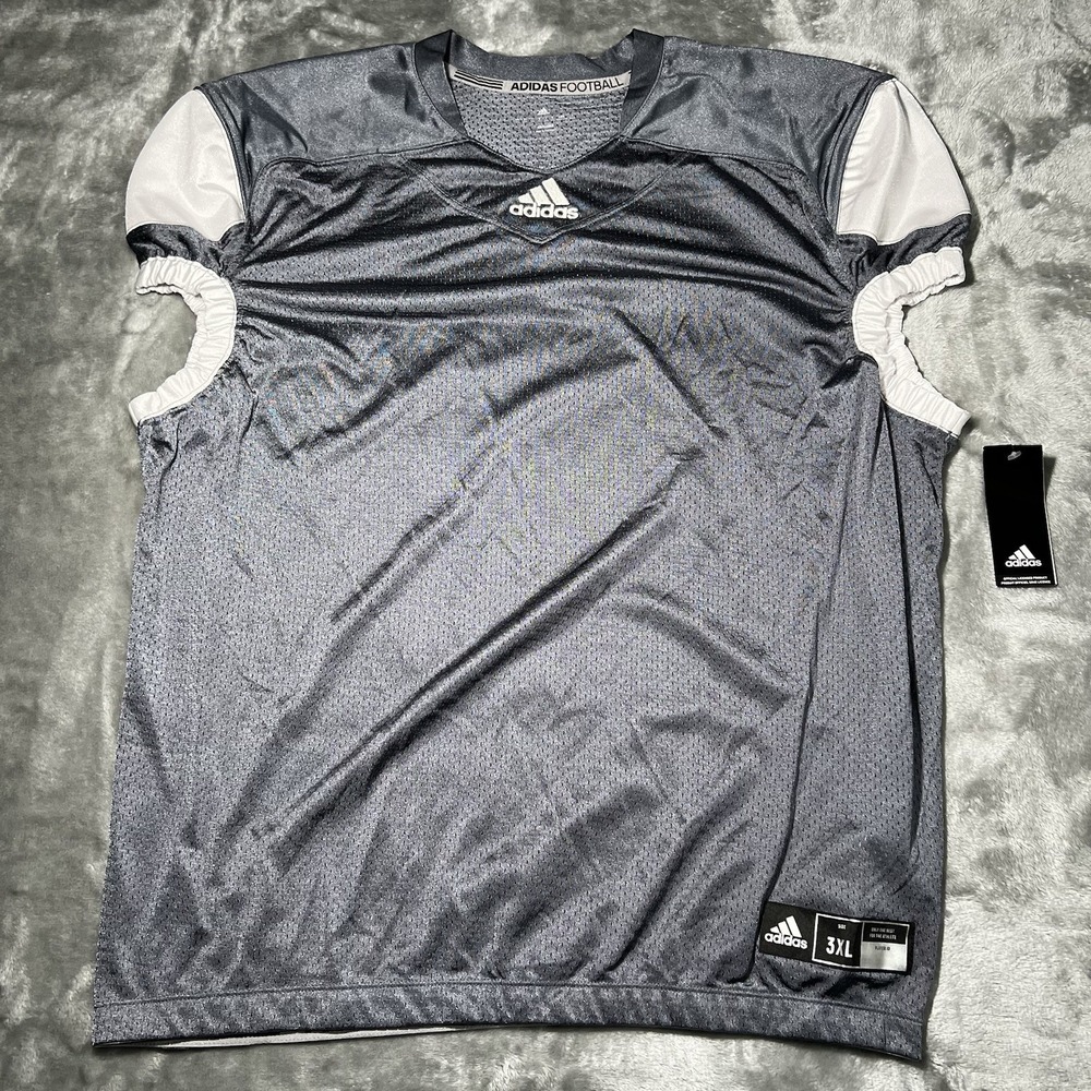 adidas Jersey Men Size 3XLPres Cov 2.0 Grey NFL‎ Shirt NWT
